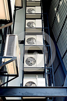 Air conditioner compressor installed in old building