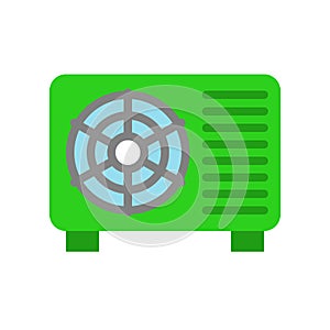 Air conditioner compressor unit vector illustration, Isolated filat style icon