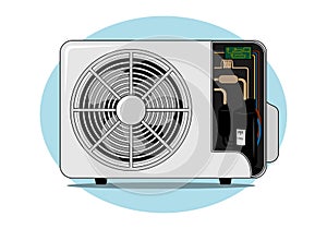 Air Conditioner Condenser Design Illustration