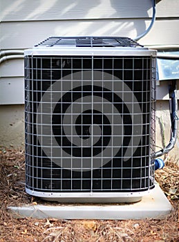 Air Conditioner Condenser beside a house