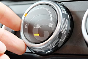 Air conditioner control panel.