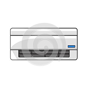 Air conditioner drawing style isolated vector.