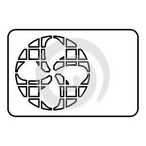 Air conditioner fan equipment system contour outline line icon black color vector illustration image thin flat style