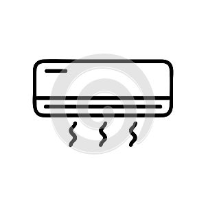 Air conditioner icon vector. Isolated contour symbol illustration
