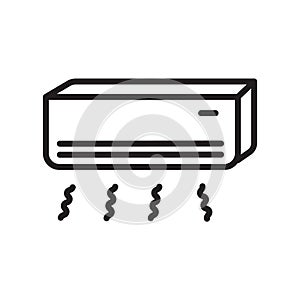 Air conditioner icon vector isolated on white background, Air conditioner sign , linear symbol and stroke design elements in