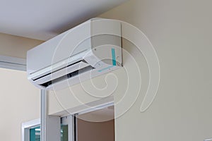 Air conditioner install on wall for condo or meeting room