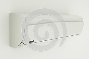 Air Conditioner Isolated on White Wall. 3D rendering