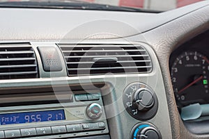 Air Conditioner in modern car interior detail