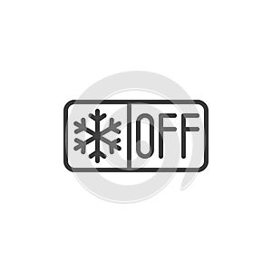 Air conditioner off switch button line icon