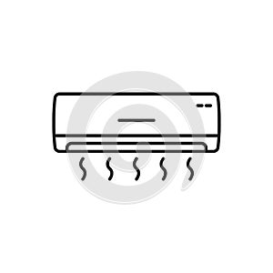 Air conditioner outline icon vector for your web site design, logo, app, UI. illustration