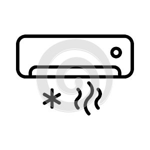 Air conditioner outline vector icon isolated