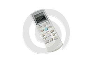 Air conditioner remote control isolated on a white background