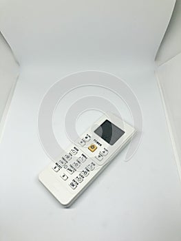 Air conditioner remote control, white background