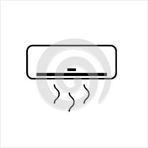 Air conditioner temperature vector icon. filled flat sign for mobile concept and web design.