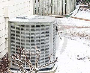 Air Conditioner Unit in the Snow