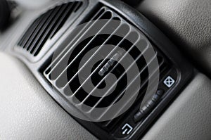 Air conditioner vent grill in a modern car