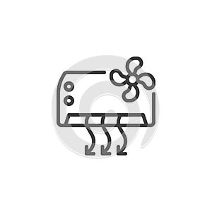 Air conditioner ventilation function vector icon