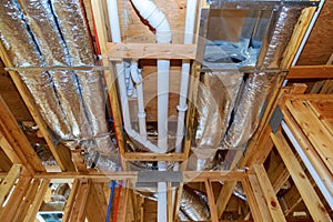 Air conditioner ventilation installation system in building a frame house