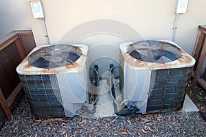 Air conditioners at Backyard House Wall