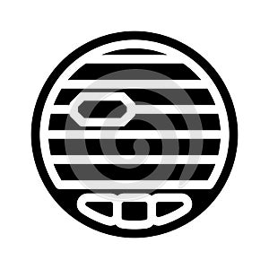 air conditioning car glyph icon vector illustration