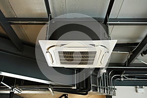 Air conditioning central system installed on the ceiling