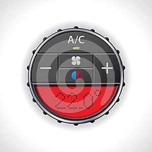 Air conditioning gauge with red display photo