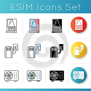 Air conditioning icons set