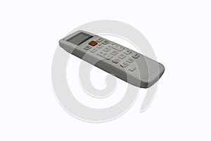 Air conditioning remote control on a white background