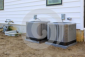 Air conditioning repair system model is actual on a compressor refueling the air conditioner with freon