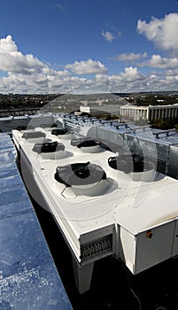 air conditioning unit on roof