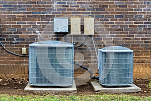 Air Conditioning Units Outside Small Office Building