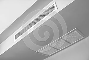 Air conditioning vent on ceiling