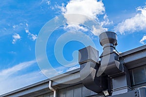 Air conditioning and ventilation systems on a roof