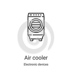 air cooler icon vector from electronic devices collection. Thin line air cooler outline icon vector illustration. Linear symbol