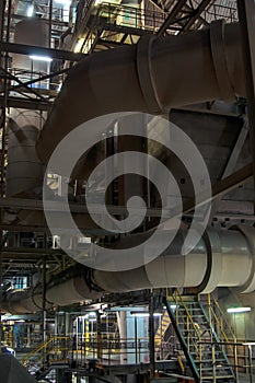 Air Distribution Piping In A Thermal Power Plant