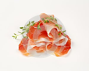 Air dried ham with thyme