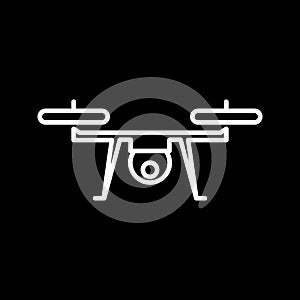 Air drone icon simple flat vector illustration