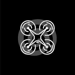 Air drone icon simple flat vector illustration