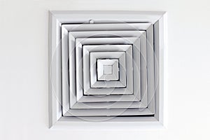 Air Duct Ceiling white, Air duct in square shape, condition vent modern air conditioner or air vent on ceiling white, Duct for con