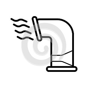 Air duct pipe icon vector