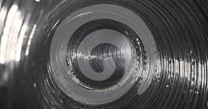 Air ducting - sliding inside flexible aluminum tube for ventilation system