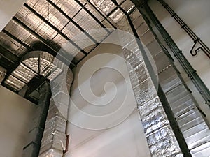 Air Ducts and Piping of Air Conditioning System photo