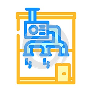 air exchange ventilation color icon vector illustration