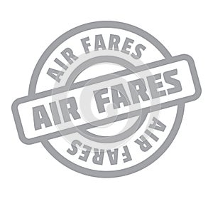 Air Fares rubber stamp