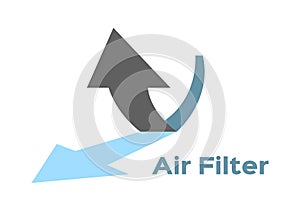 An air filter with bacteria and dust  icon