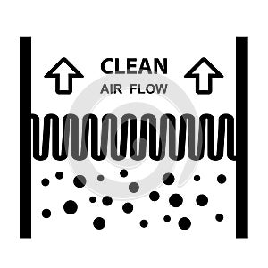 Air filter effect symbol photo