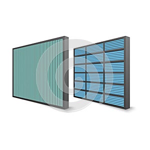 Air filteration and virus protection, 2 layers filter, vector