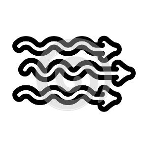 air flow line icon vector illustration