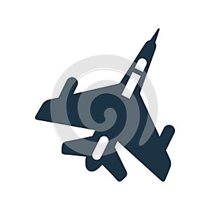 Air force  jet plane  navy  military aircraft icon. Vector graphics