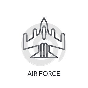 Air force linear icon. Modern outline Air force logo concept on